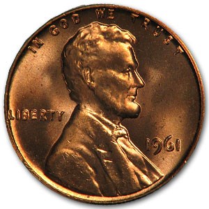 1961 Lincoln Cent BU (Red) 1961 Lincoln Cent BU (Red)