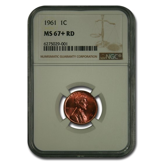 1961 Lincoln Cent MS-67+ NGC (Red) 1961 Lincoln Cent MS-67+ NGC (Red)