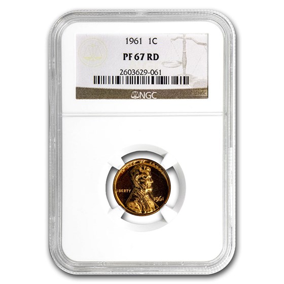 1961 Lincoln Cent PF-67 NGC (Red) 1961 Lincoln Cent PF-67 NGC (Red)