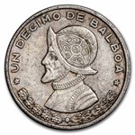 1961 Panama Silver 1/10 Balboa Avg Circ