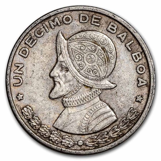 1961 Panama Silver 1/10 Balboa Avg Circ 1961 Panama Silver 1/10 Balboa Avg Circ