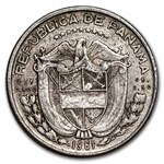 1961 Panama Silver 1/10 Balboa Avg Circ