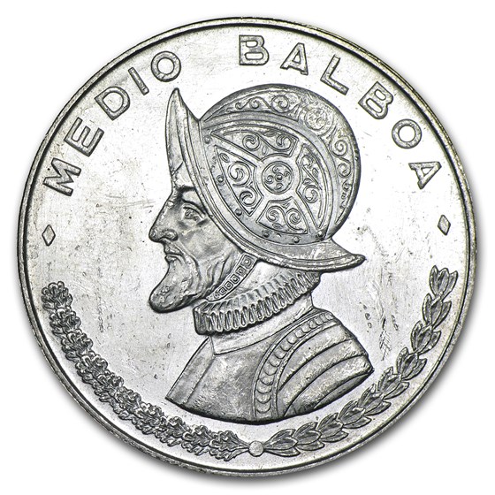 1961 Panama Silver 1/2 Balboa BU 1961 Panama Silver 1/2 Balboa BU