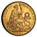 1961 Peru Gold 100 Soles Liberty BU