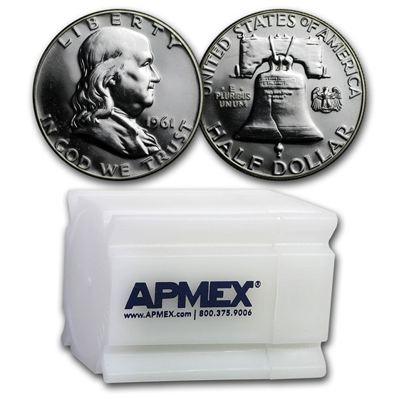 1961 Proof Franklin Half Dollar 20-Coin Roll 1961 Proof Franklin Half Dollar 20-Coin Roll