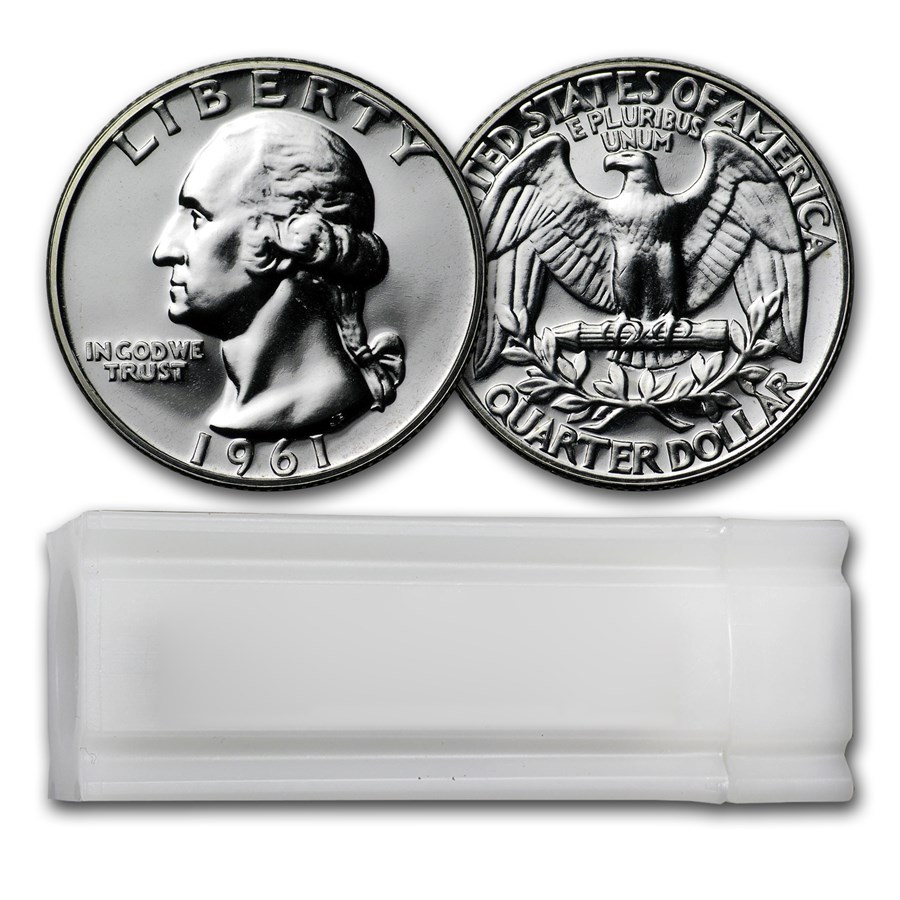1961 Proof Washington Quarter 40-Coin Roll