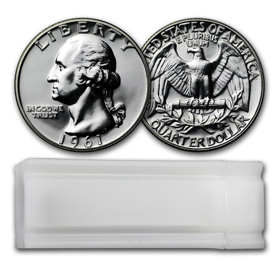 1961 Proof Washington Quarter 40-Coin Roll 1961 Proof Washington Quarter 40-Coin Roll