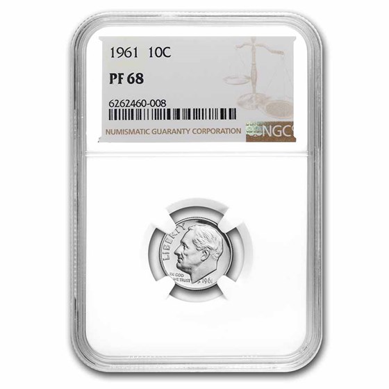1961 Roosevelt Dime PF-68 NGC 1961 Roosevelt Dime PF-68 NGC