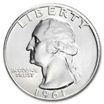 1961 Washington Quarter 40-Coin Roll BU