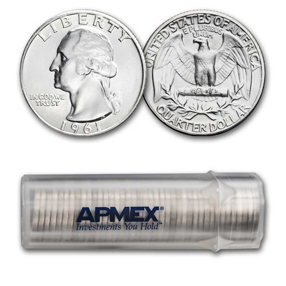 1961 Washington Quarter 40-Coin Roll BU 1961 Washington Quarter 40-Coin Roll BU