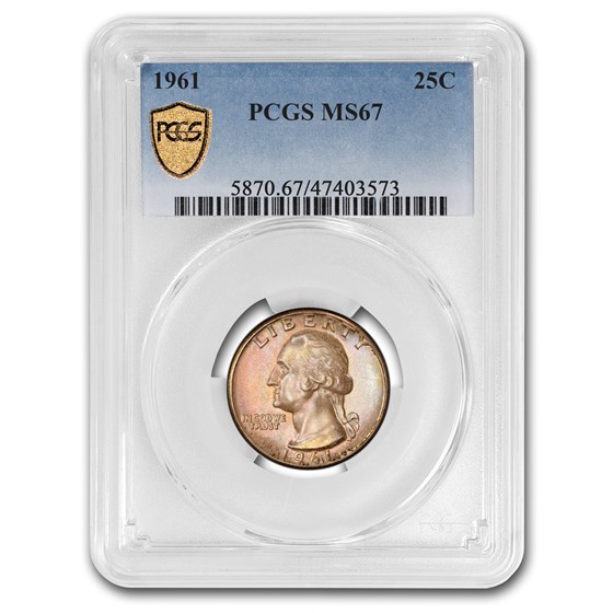 1961 Washington Quarter MS-67 PCGS 1961 Washington Quarter MS-67 PCGS