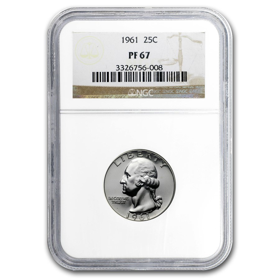 1961 Washington Quarter PF-67 NGC