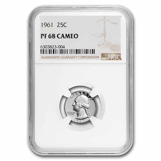 1961 Washington Quarter PR-68 Cameo NGC 1961 Washington Quarter PR-68 Cameo NGC