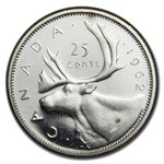 1962 Canada Silver 25 Cents BU/Prooflike