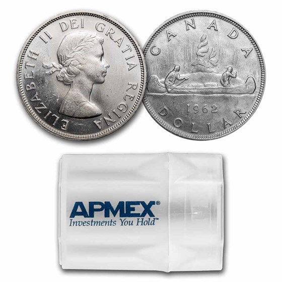 1962 Canada Silver Dollar BU (20 Count Roll) 1962 Canada Silver Dollar BU (20 Count Roll)