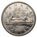 1962 Canada Silver Dollar BU/Prooflike
