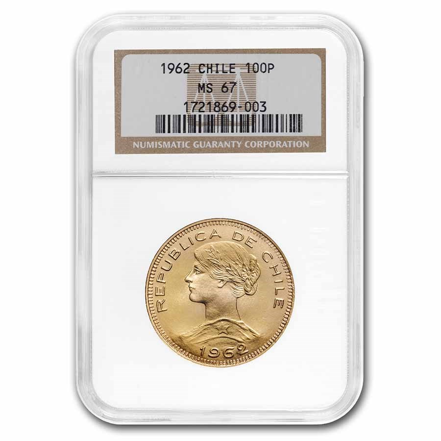 1962 Chile Gold 100 Pesos MS-67 NGC