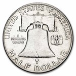 1962-D Franklin Half Dollar 20-Coin Roll Avg Circ