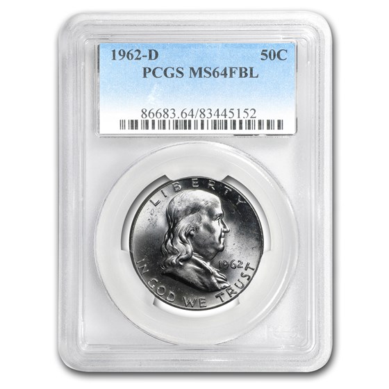 1962-D Franklin Half Dollar MS-64 PCGS (FBL) 1962-D Franklin Half Dollar MS-64 PCGS (FBL)