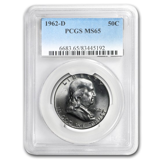 1962-D Franklin Half Dollar MS-65 PCGS 1962-D Franklin Half Dollar MS-65 PCGS