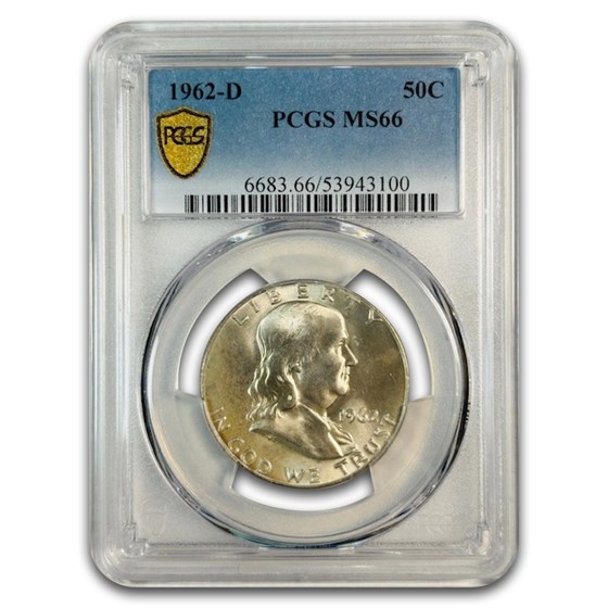 1962-D Franklin Half Dollar MS-66 PCGS