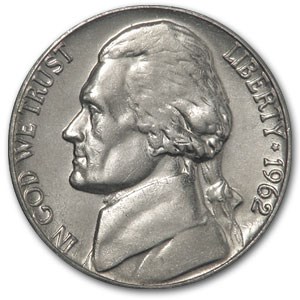 1962-D Jefferson Nickel BU
