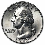 1962-D Washington Quarter 40-Coin Roll BU