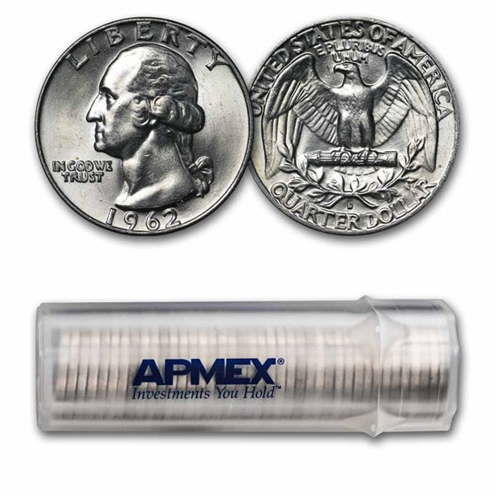 1962-D Washington Quarter 40-Coin Roll BU 1962-D Washington Quarter 40-Coin Roll BU