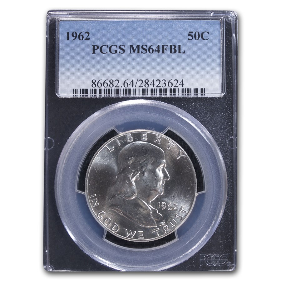 1962 Franklin Half Dollar MS-64 PCGS (FBL)