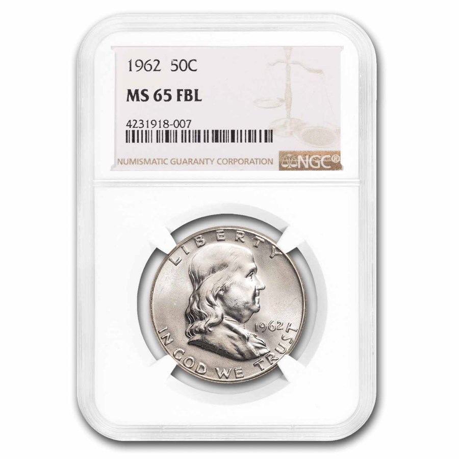 1962 Franklin Half Dollar MS-65 NGC (FBL)