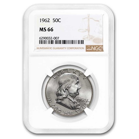 1962 Franklin Half Dollar MS-66 NGC 1962 Franklin Half Dollar MS-66 NGC