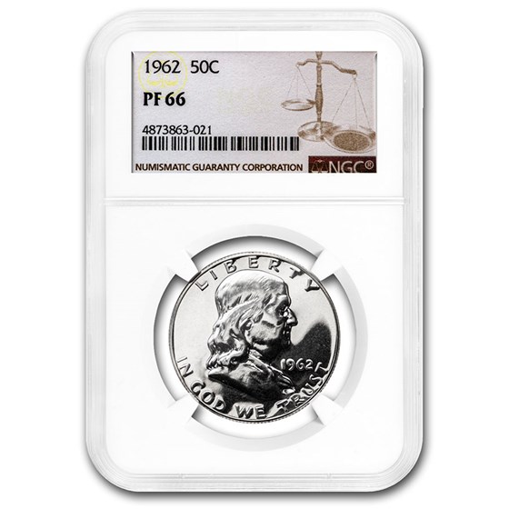 1962 Franklin Half Dollar PF-66 NGC 1962 Franklin Half Dollar PF-66 NGC