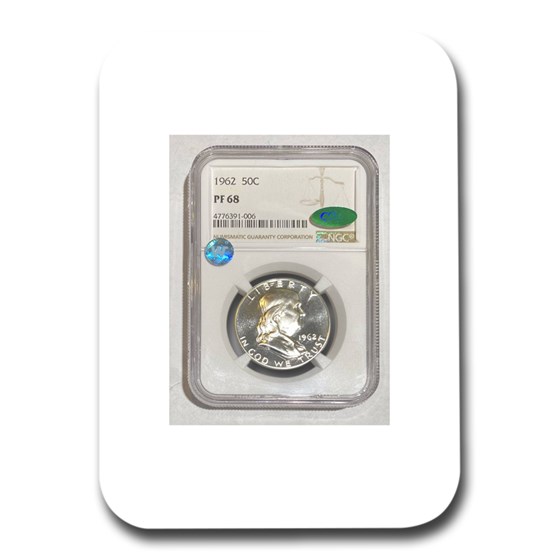 1962 Franklin Half Dollar PF-68 NGC CAC 1962 Franklin Half Dollar PF-68 NGC CAC