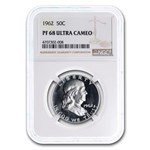1962 Franklin Half Dollar PF-68 Ultra Cameo NGC