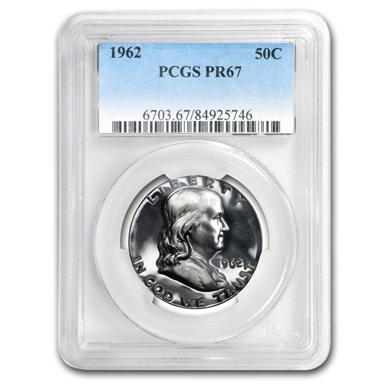 1962 Franklin Half Dollar PR-67 PCGS 1962 Franklin Half Dollar PR-67 PCGS