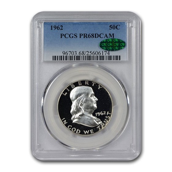 1962 Franklin Half Dollar PR-68 DCAM PCGS CAC 1962 Franklin Half Dollar PR-68 DCAM PCGS CAC