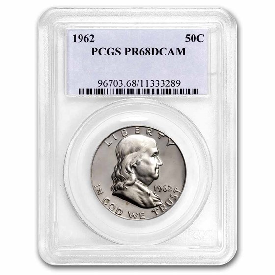 1962 Franklin Half Dollar PR-68 DCAM PCGS 1962 Franklin Half Dollar PR-68 DCAM PCGS
