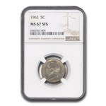 1962 Jefferson Nickel MS-67 NGC (FS)