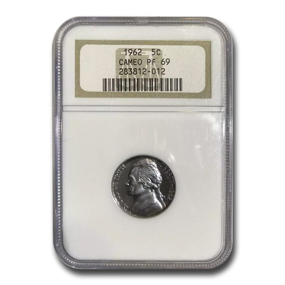 1962 Jefferson Nickel PF-69 Cameo NGC 1962 Jefferson Nickel PF-69 Cameo NGC