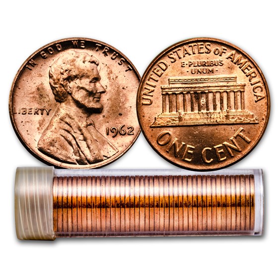 1962 Lincoln Cent 50-Coin Roll BU 1962 Lincoln Cent 50-Coin Roll BU