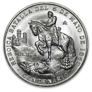 1962 Mexico Silver Medal AU-BU (ASW .707)