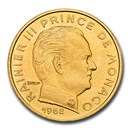 1962 Monaco Gold 20 Centimes MS-66 NGC