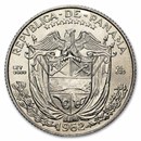 1962 Panama Silver 1/4 Balboa BU