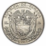 1962 Panama Silver 1/4 Balboa BU