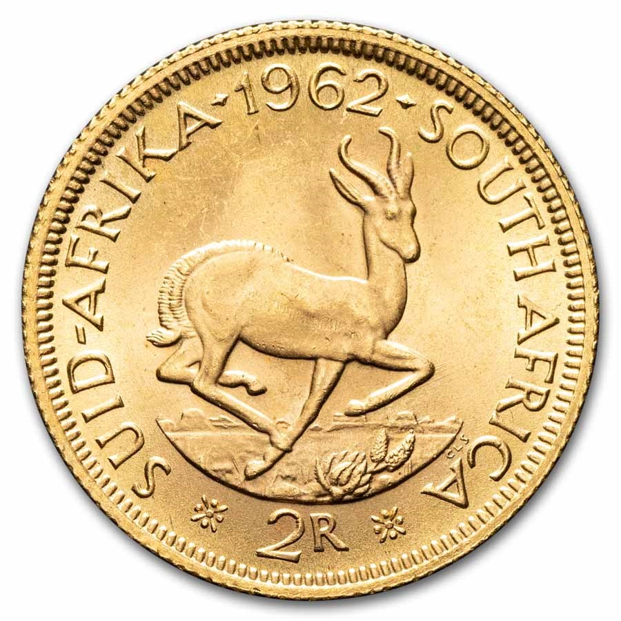 1962 South Africa Gold 2 Rand BU