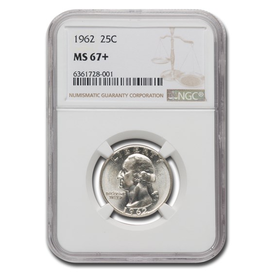 1962 Washington Quarter MS-67+ NGC 1962 Washington Quarter MS-67+ NGC