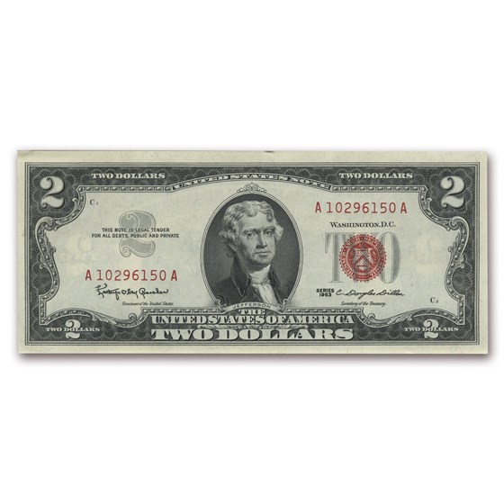 1963 $2.00 U.S. Note Red Seal CCU (Fr#1513) 1963 $2.00 U.S. Note Red Seal CCU (Fr#1513)