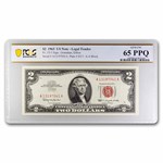 1963 $2.00 U.S. Note Red Seal CU-65 PPQ PCGS (Fr#1513)