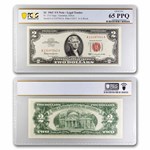 1963 $2.00 U.S. Note Red Seal CU-65 PPQ PCGS (Fr#1513)