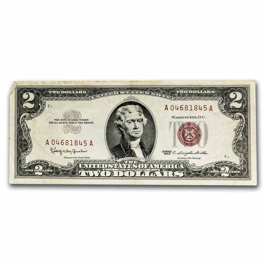 1963 $2.00 U.S. Note Red Seal XF (Fr#1513)